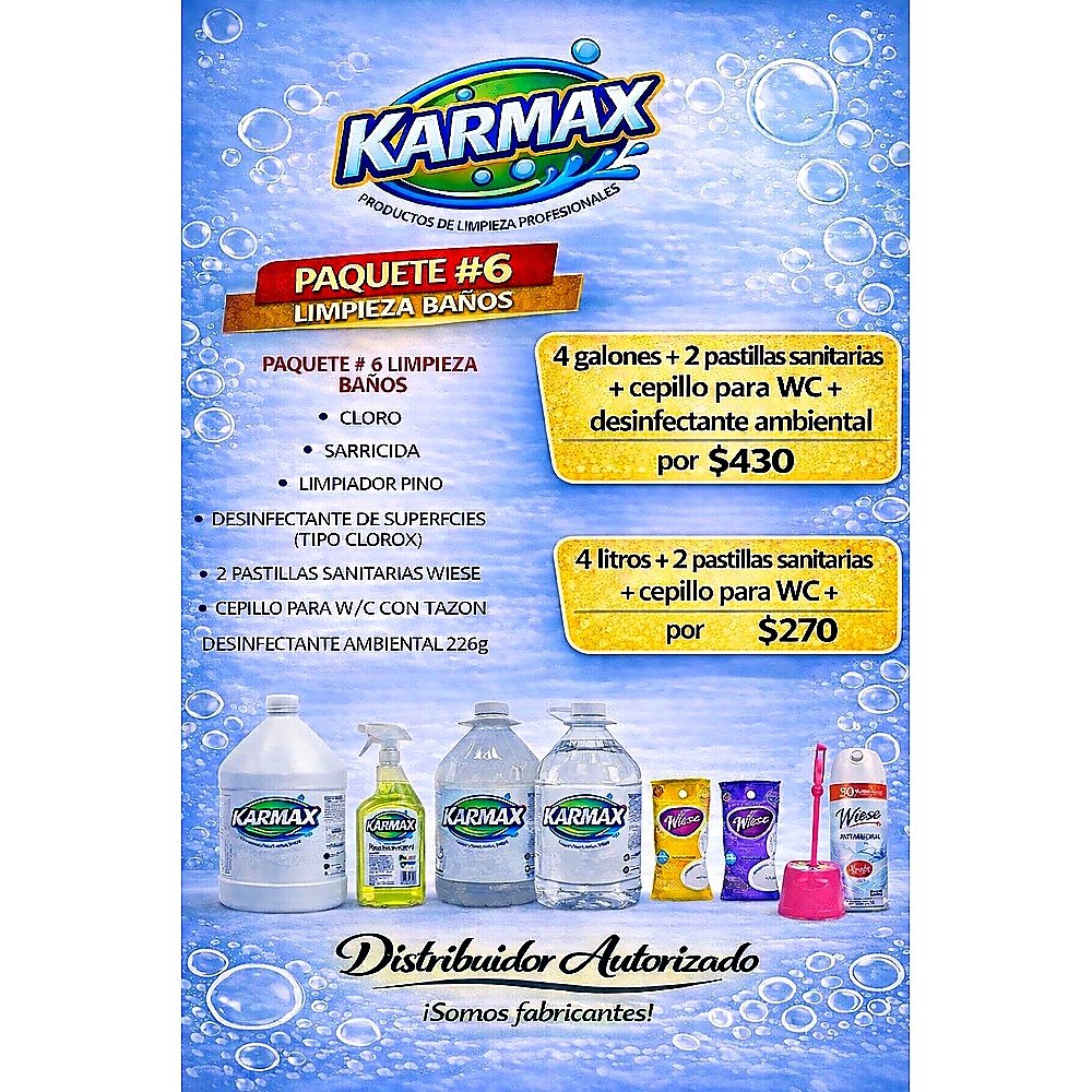 PAQUETE 6 LIMPIEZA BAÑOS